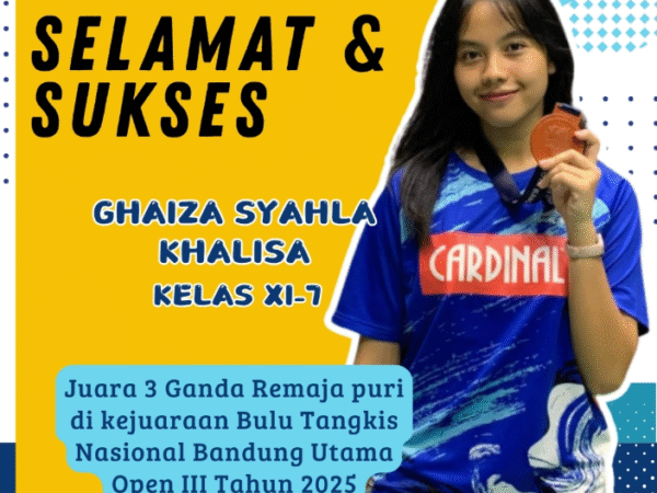 KEJUTAN DI LEVEL NASIONAL! SELAMAT KEPADA GHAIZA SYAHLA KHALISA XI-7