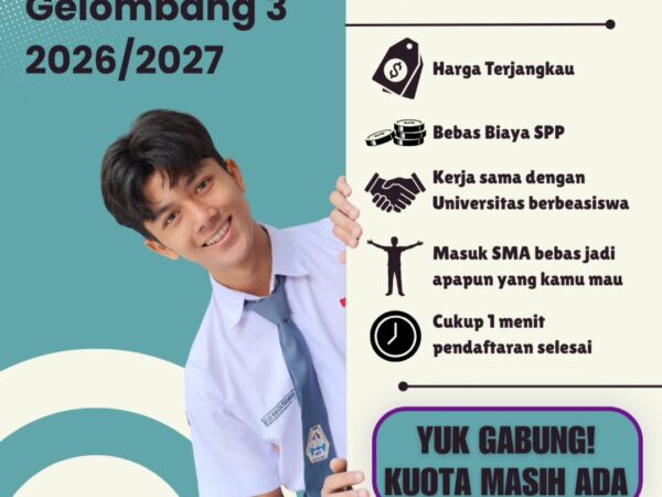 Bebas SPP dan Banyak Beasiswa, SPMB Gelombang 3 SMA KP Baleendah Resmi Dibuka Buruan Daftar Segera!
